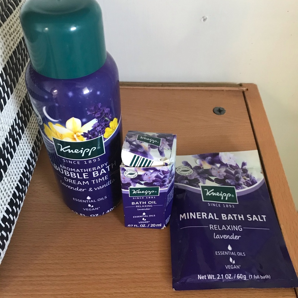 Kniepp Lavender Bubble Bath, Mineral Salts and Oil